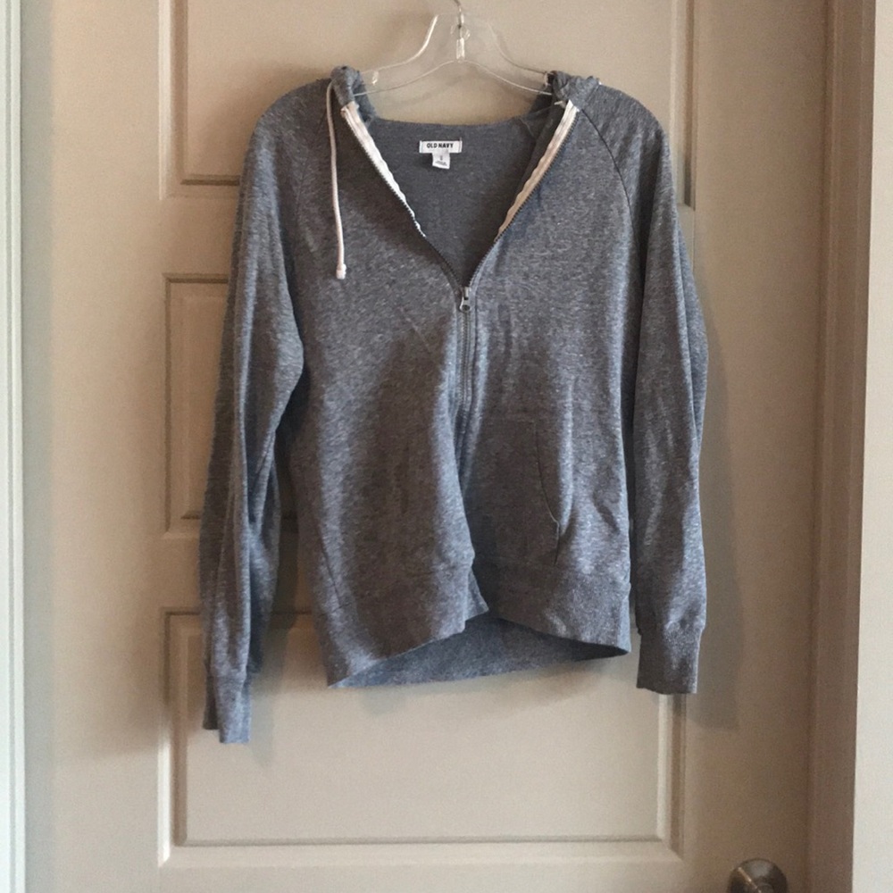 Heather grey zip up